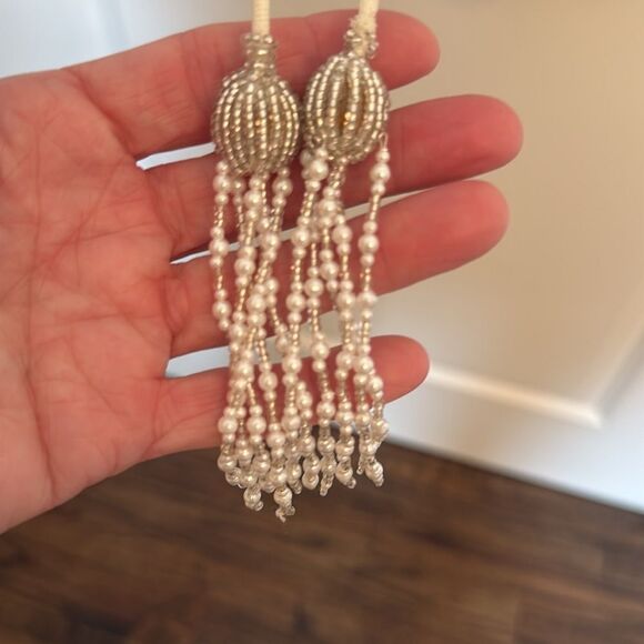 Sherri Hill Elegant Beaded Silver Dress - Picture 10 of 10